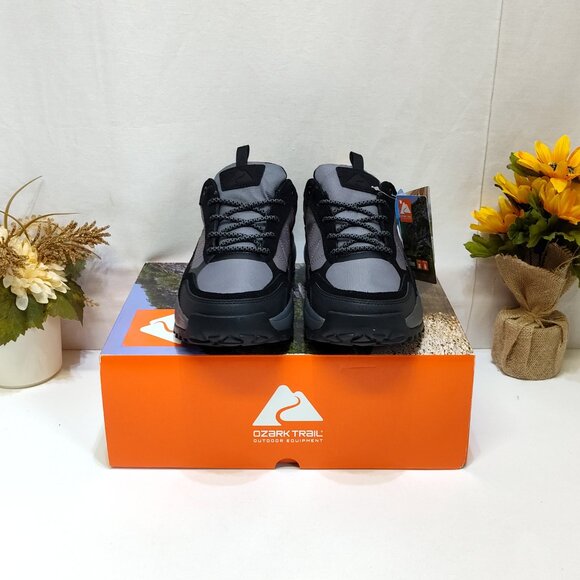 Ozark Trail Waterproof Hikers Low-Top Men's 9.5 Leather Upper Outdoor Trail NIB - Picture 3 of 11